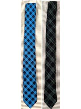 Marc Jacobs & TopMan - Two Men's Skinny Ties, Check Patterns